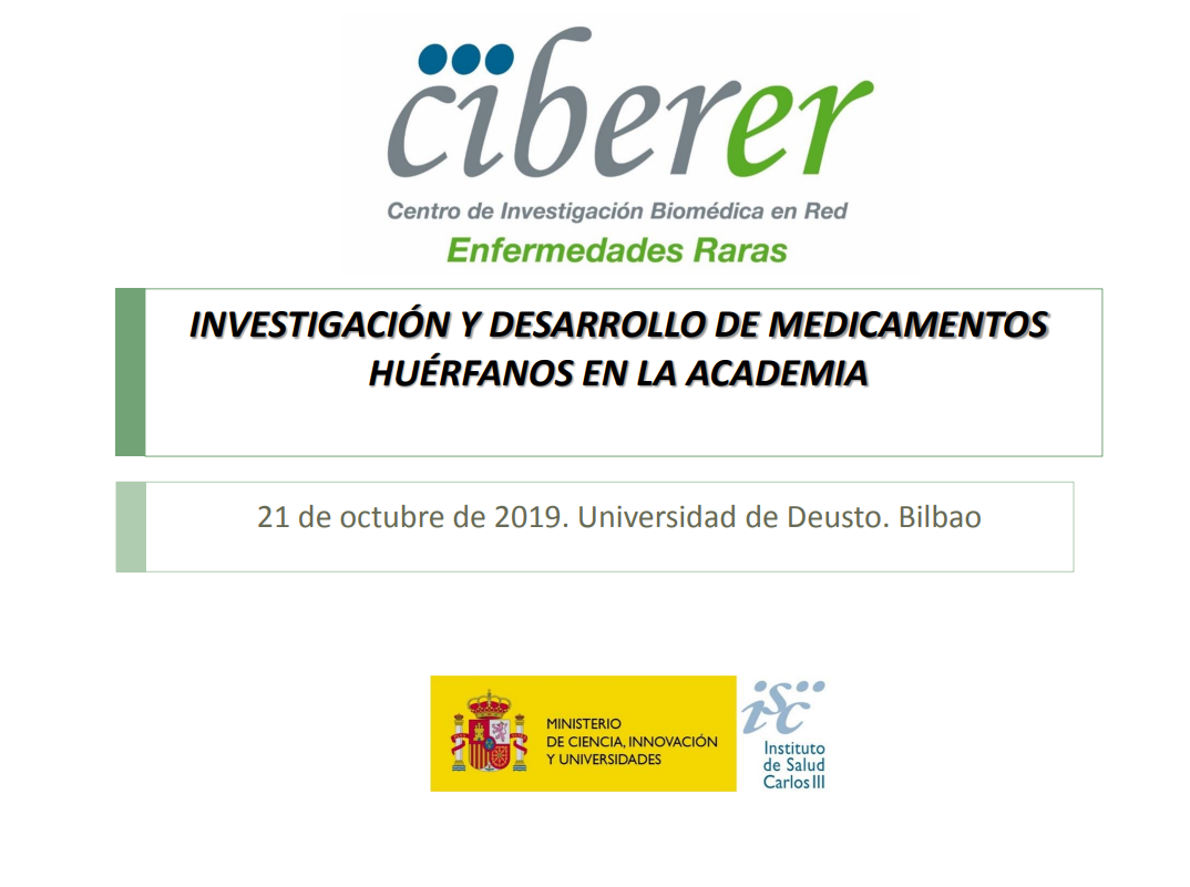 Jornada La Designació, Orfe com a porta d'entrada a la investigació, 2019 Sala Garate de la Universidad de Deusto Bilbao